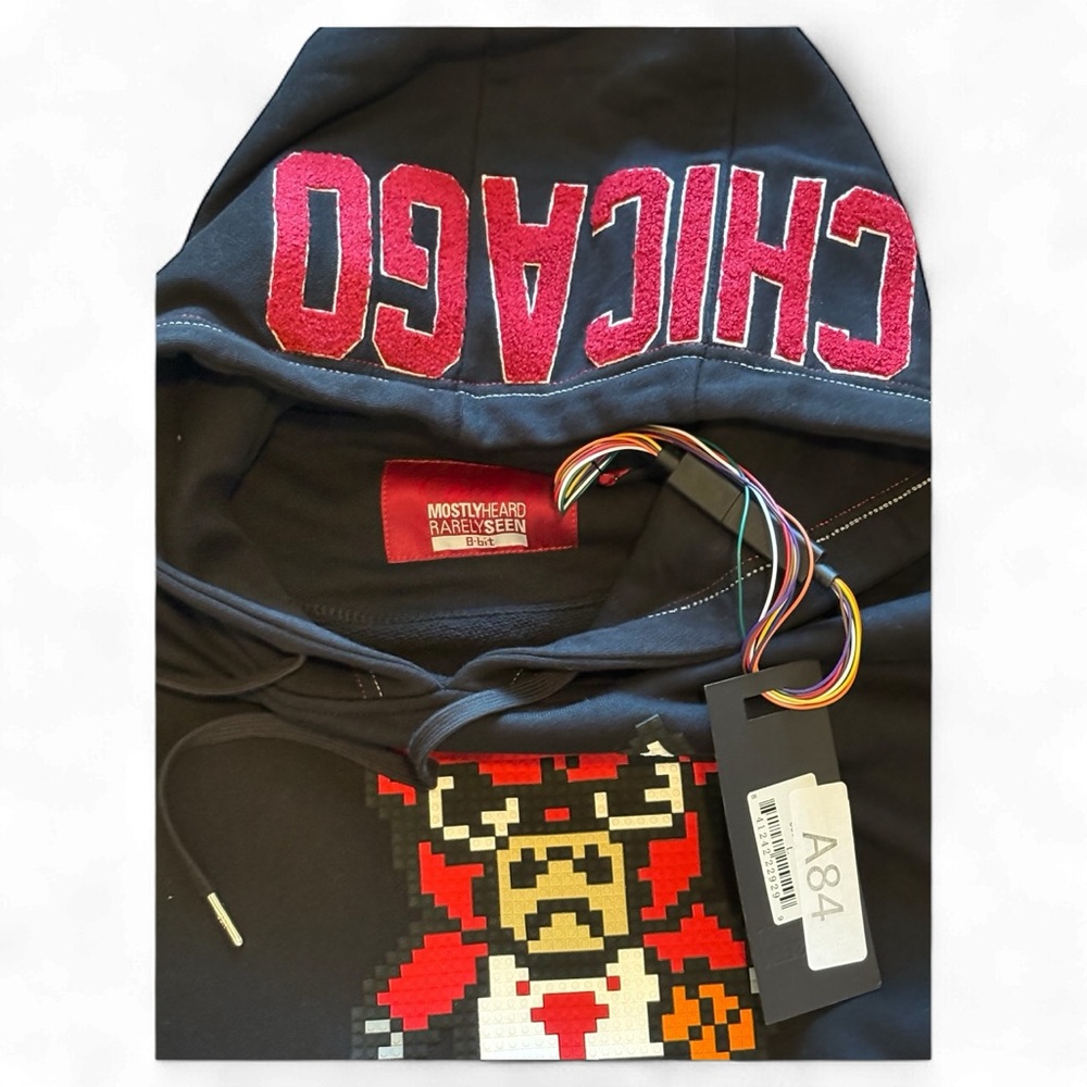 Mostly Heard Rarely Seen Black hoodie, with Red Accents Chicago Bull